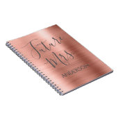Future Mrs. Rose Gold Pink Bridal Shower Planner Notebook (Right Side)