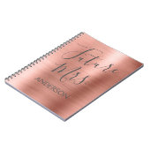 Future Mrs. Rose Gold Pink Bridal Shower Planner Notebook (Left Side)