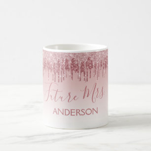 Future Mrs. Rose Gold - Pink Glitter Bride Coffee Mug