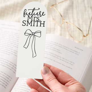 Future Mrs. Script Coquette Bookmark - Bridal Gift