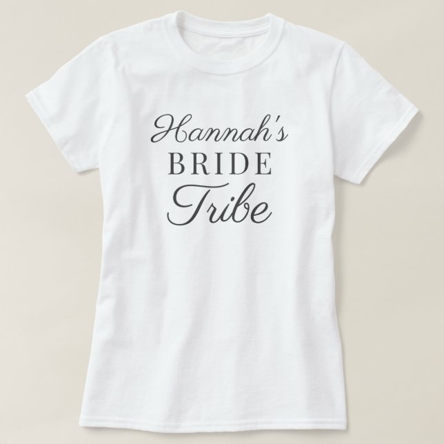 Future Mrs Script Custom Name Bride to be T-Shirt (Design Front)