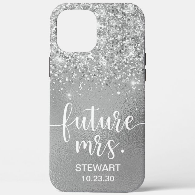 Future Mrs Silver Glitter Case-Mate iPhone Case (Back)