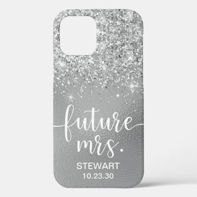 Future Mrs Silver Glitter Case-Mate iPhone Case (Back)
