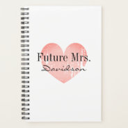 Future Mrs Spiral Wedding Planner For Bride To Be at Zazzle