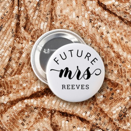 Future Mrs Typography Wedding Button