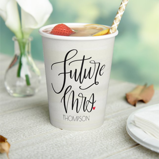 Future Mrs Whimsical Bridal Shower  Paper Cups (Insitu)