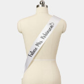 Future Mrs. with Ring Black and White Bride Sash (Mannequin)