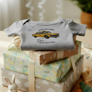 Future Native New Yorker Taxi Sketch Baby Bodysuit