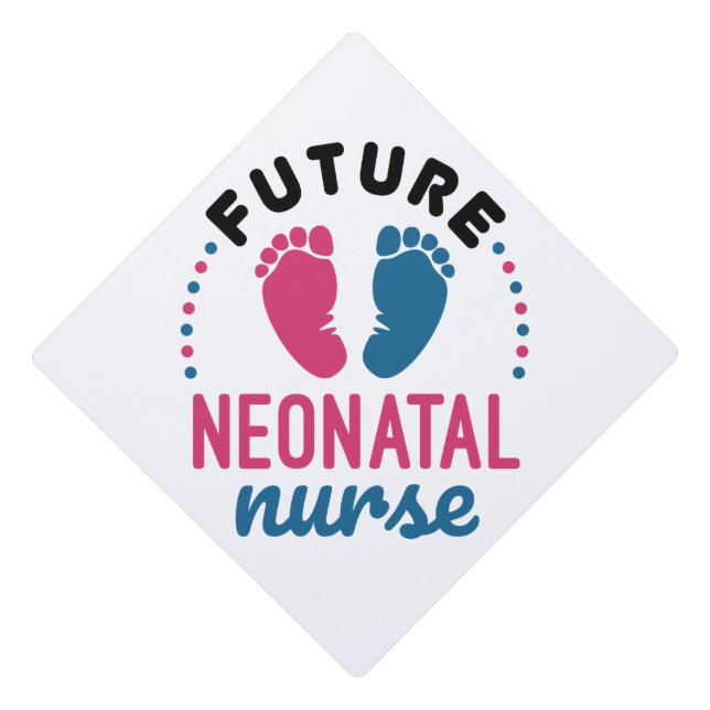 Future Neonatal Nurse Preemie NICU Nursing Graduation Cap Topper (Front)