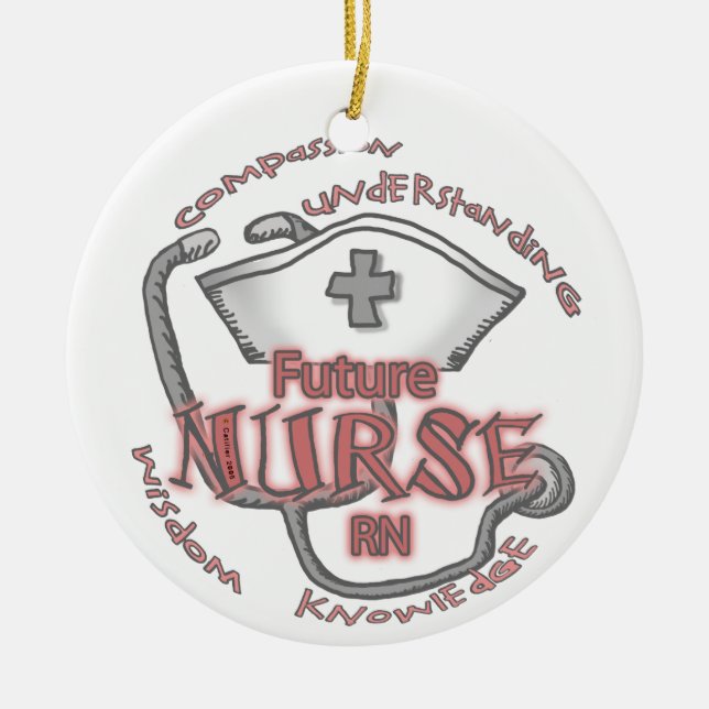 Future Nurse Axiom Ceramic Ornament (Front)