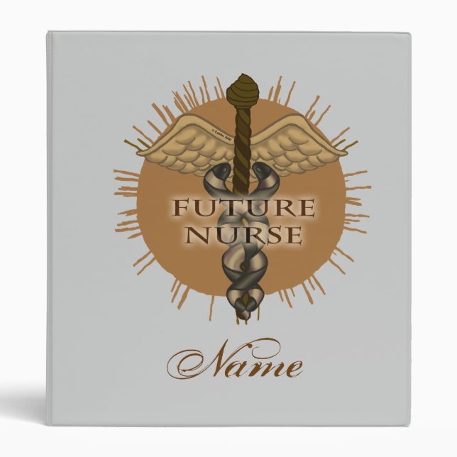 Future Nurse Caduceus 3 Ring Binder (Front)