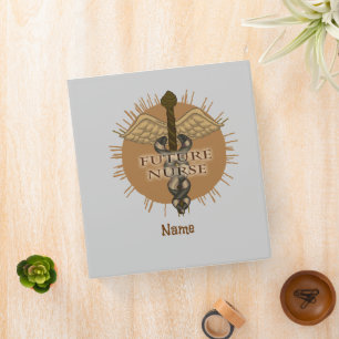 Future Nurse Caduceus 3 Ring Binder