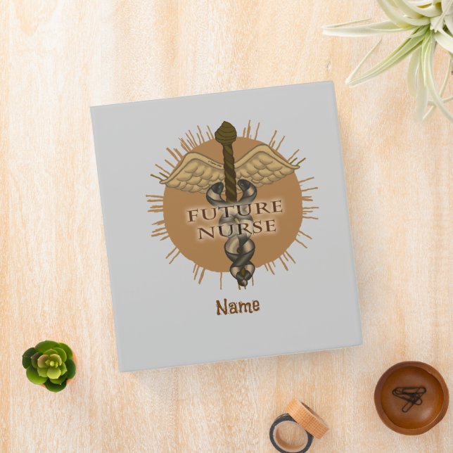 Future Nurse Caduceus 3 Ring Binder (In Situ)