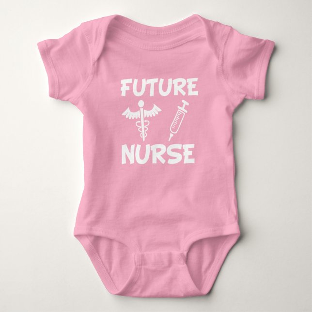 Future Nurse funny baby bodysuit (Front)