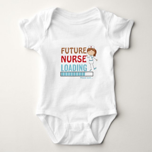 Future Nurse Loading | Cute Shower Party Toddler Baby Bodysuit (Front)