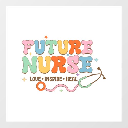 Future Nurse Love Inspire Heal Floor Decals