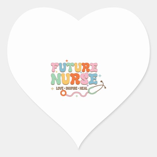 Future Nurse Love Inspire Heal Heart Sticker