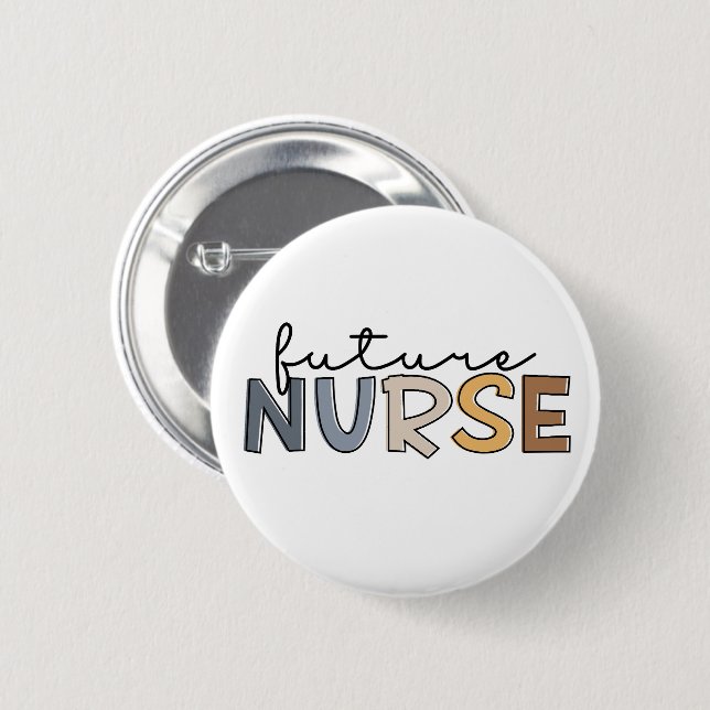Future Nurse | Nursing School Student Gift Button (Front & Back)