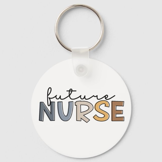 Future Nurse | Nursing School Student Gift Keychain (Front)