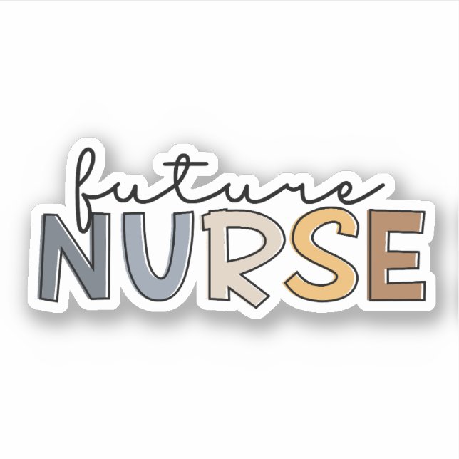 Future Nurse | Nursing School Student Gift Sticker (Front)