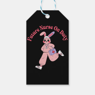 Future Nurse On Duty Cute Bunny Gift Tags