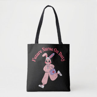 Future Nurse On Duty Cute Bunny Tote Bag