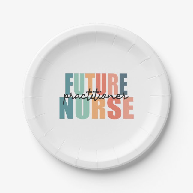 Future Nurse Practitioner - NP  Paper Plates (Front)