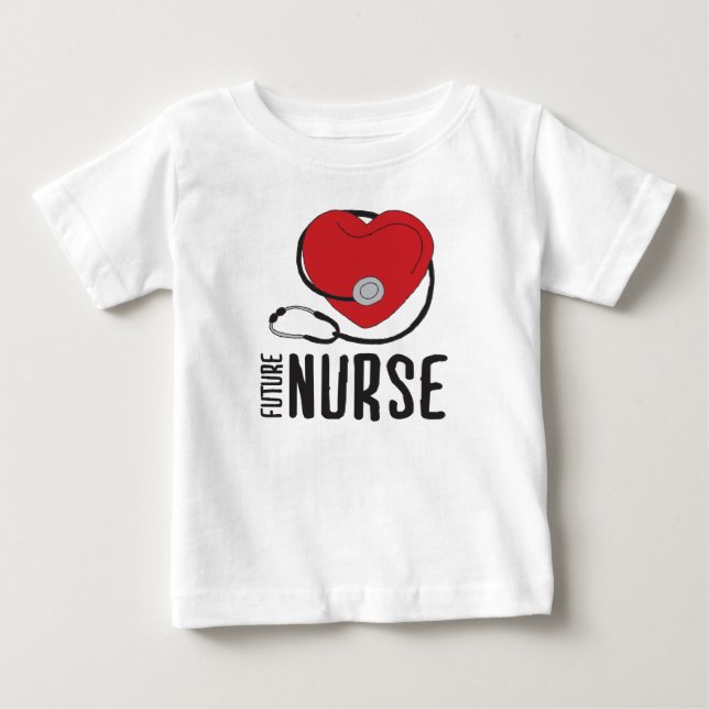Future Nurse Soon to be Nurse Art Registered Nurse Baby T-Shirt (Front)