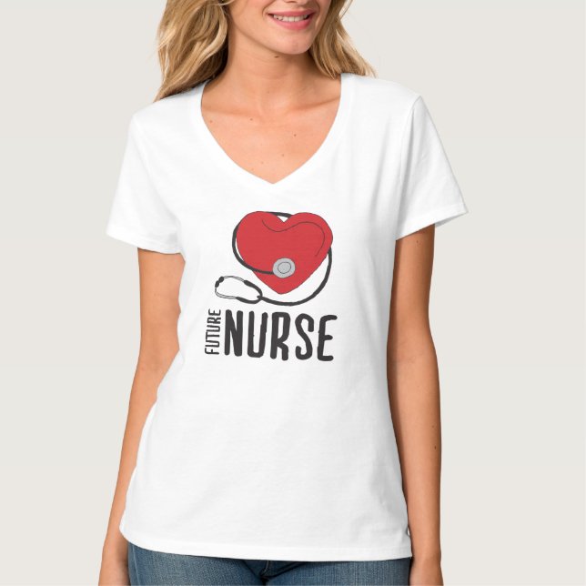 Future Nurse Soon to be Nurse Art Registered Nurse T-Shirt (Front)