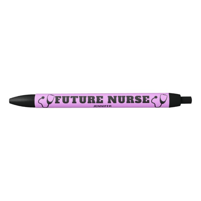 Future Nurse Stethoscope Pastel Purple Name Pen (Front)
