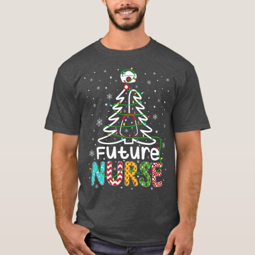 Future Nurse Xmas Tree Funny Nursing Christmas Pat T_Shirt