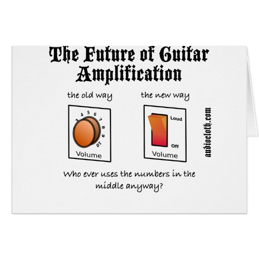 Future Of Guitar Amplification on White Cards (Front Horizontal)