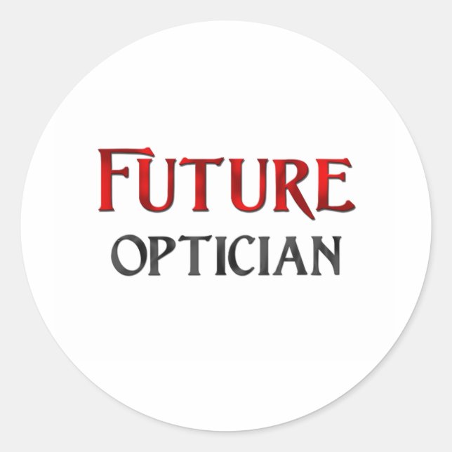 Future Optician Classic Round Sticker (Front)
