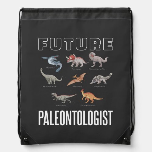 Future Paleontologist Design Drawstring Bag
