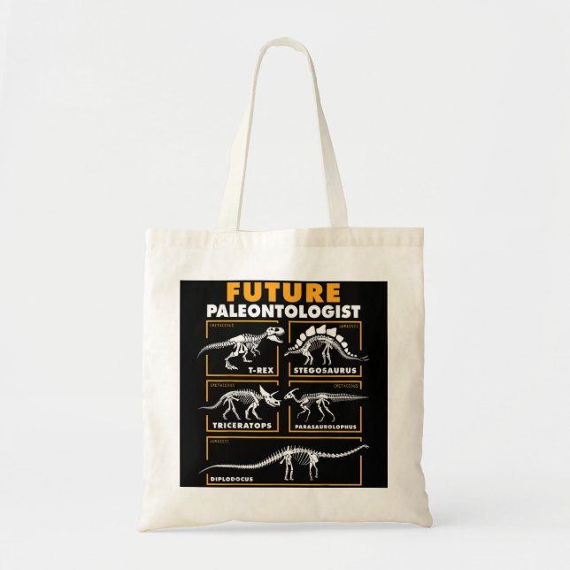 Future Paleontologist Dinosaur Fossil Paleontology Tote Bag (Front)