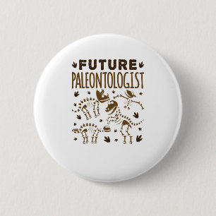 Future Paleontologist Paleontology Dinosaur Bones Button