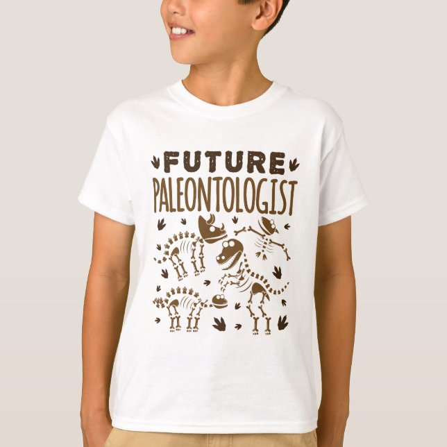 Future Paleontologist Paleontology Dinosaur Bones T-Shirt (Front)