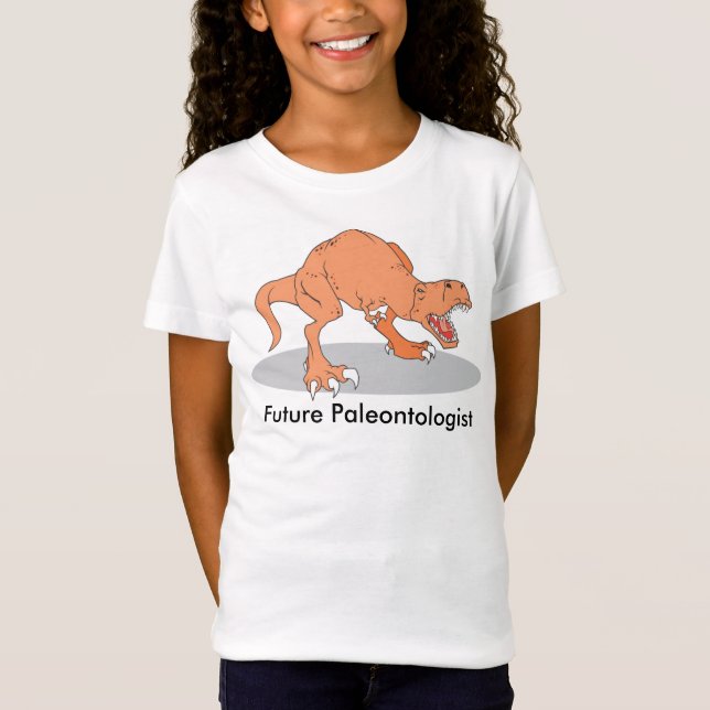 Future Paleontologist with T-Rex Dinosaur T-Shirt (Front)