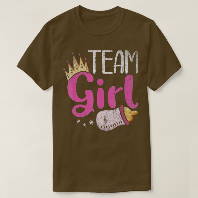 Future Parents Team Girl Baby Announcement Gender  T-Shirt (Design Front)