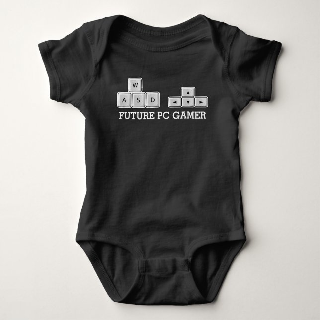 Future PC Gamer Baby WASD Keyboard Bodysuit (Front)