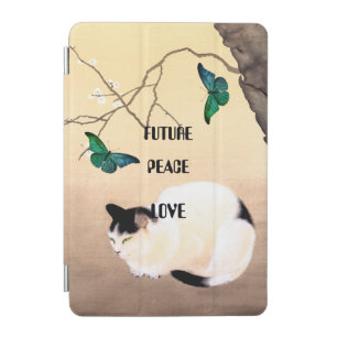 Future, Peace, Love with Cat & Butterflies iPad Mini Cover