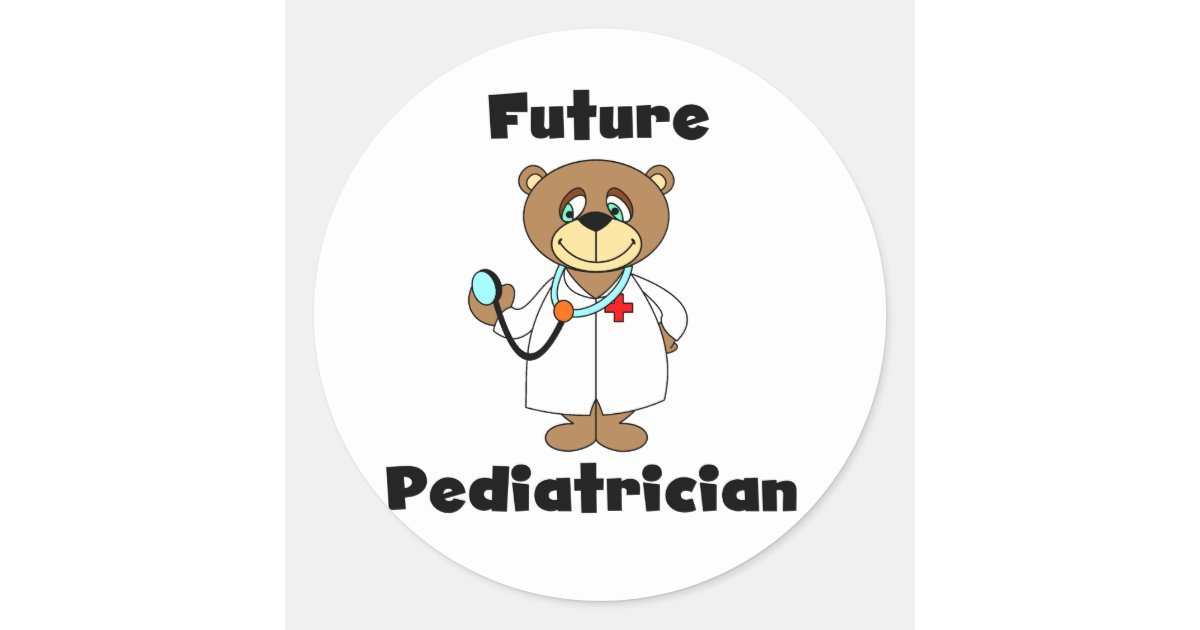 future-pediatrician-classic-round-sticker-zazzle