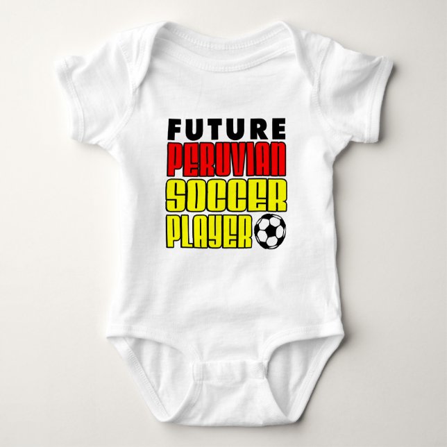 Future Peruvian Soccer Player Baby Bodysuit (Front)