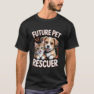 Future Pet Rescuer Cute Cat and Dog T-Shirt