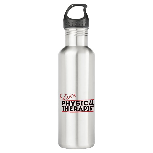 Future Physical Therapist Stainless Steel Water Bottle (Front)