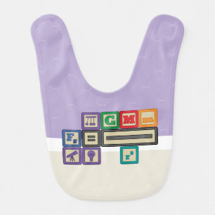 Future Physicist's Blocks Baby Bib
