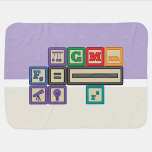Future Physicist's Blocks Baby Blanket
