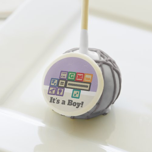 Future Physicists Blocks Baby Shower Cake Pop