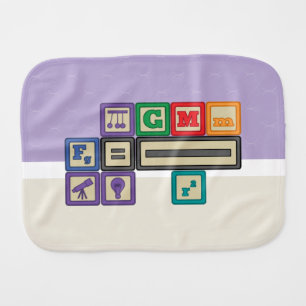 Future Physicist's Blocks Burp Cloth