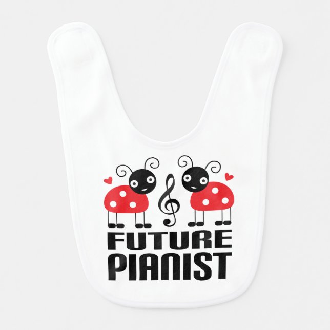 Future Pianist personalized bib (Front)